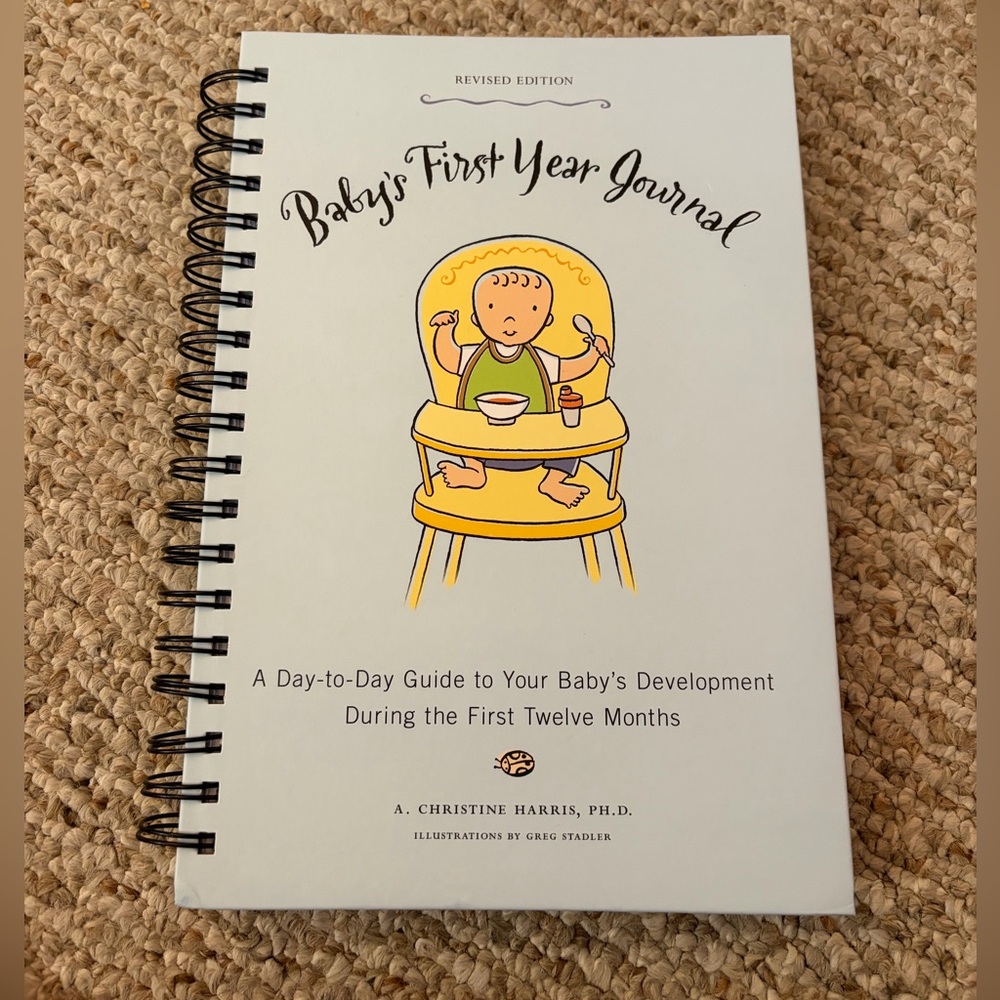 Baby's First Year Journal - Illustrated Spiral Hardcover - Yellow Accent